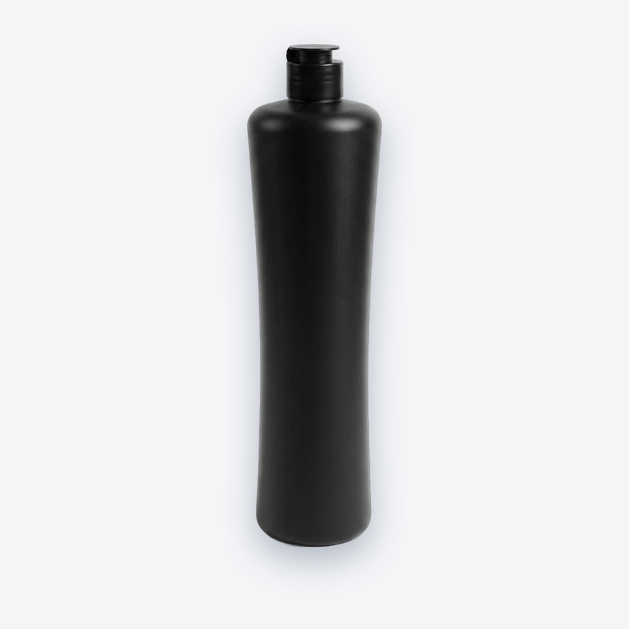 Frasco PEAD 1,5 L — Frasco e tampa preta · linha PEAD, 1,5 L