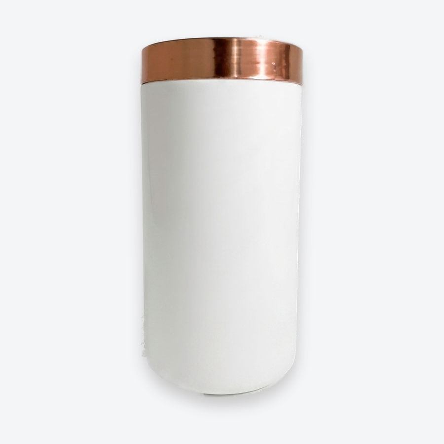 Pote Premium Alto 1 kg — Branco · Tampa Rose Gold, 1 kg