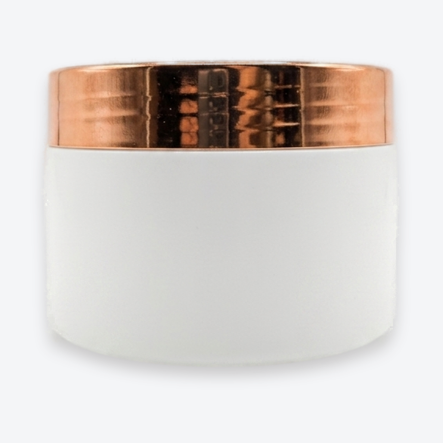 Pote Premium 300 g — Branco · Tampa Rose Gold, 300 g