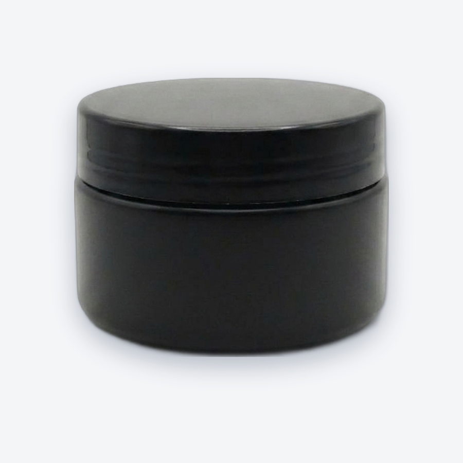 Pote PEAD 60 g — Pote e tampa pretas · linha PEAD, 60 g